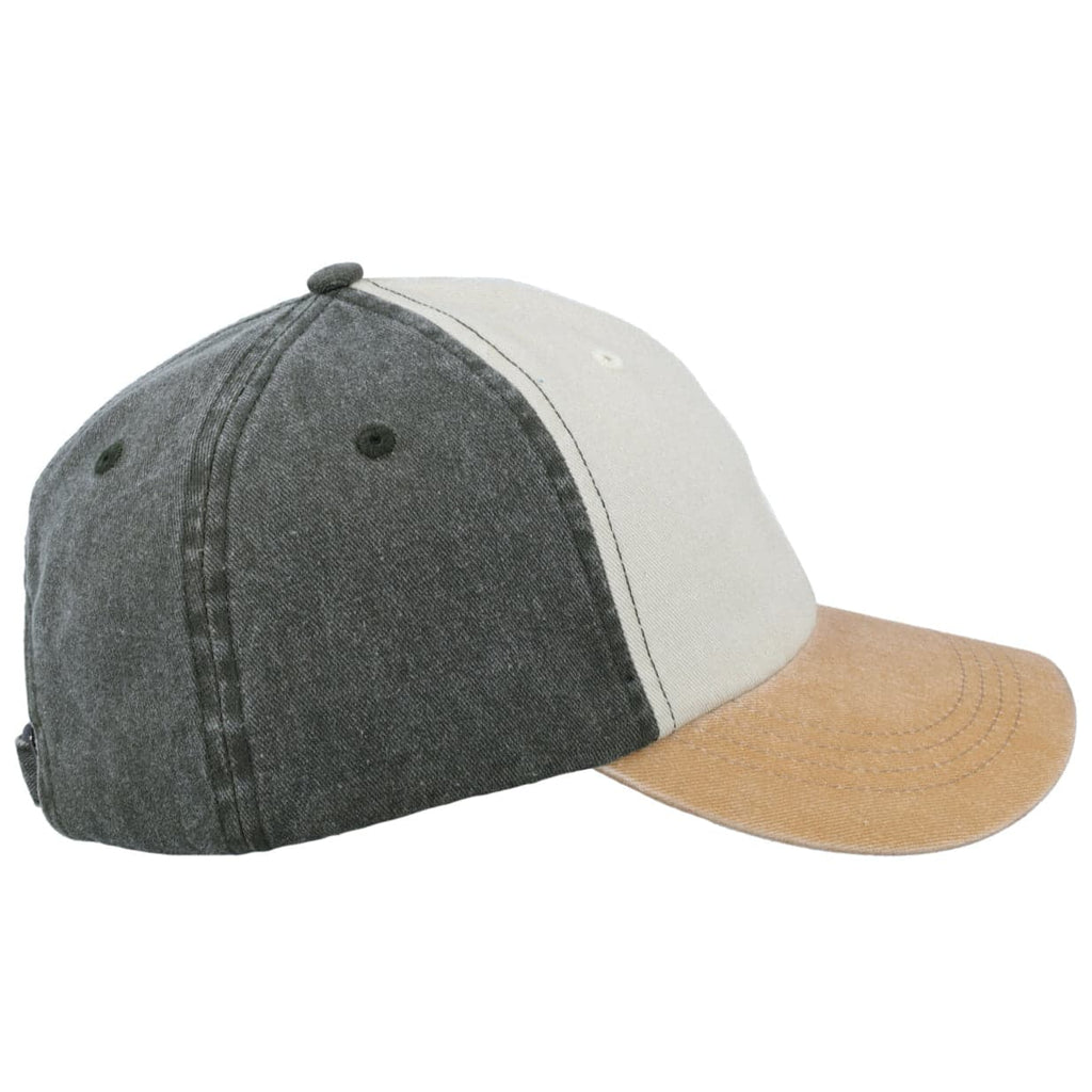 F25600 Washed Colour Block Cap