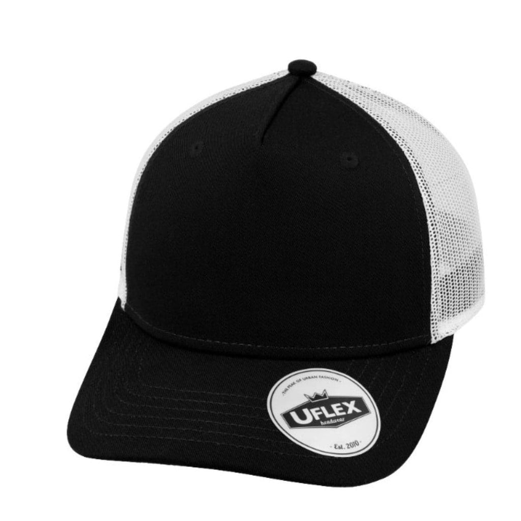 U20502R Uflex 5 Panel Recycled Trucker