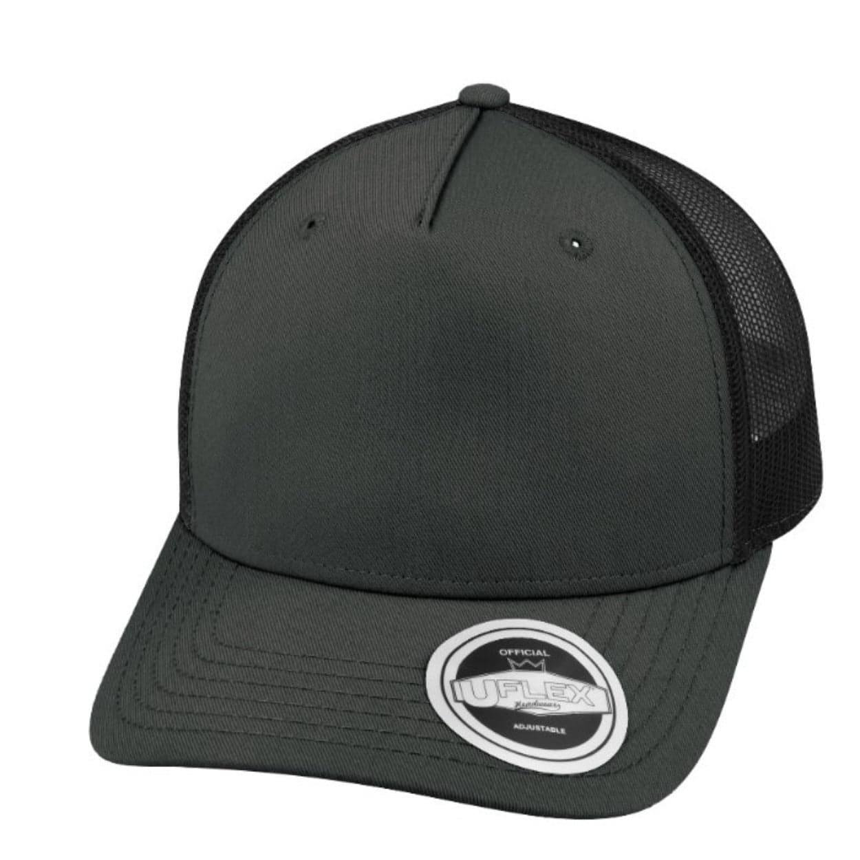 U20502R Uflex 5 Panel Recycled Trucker