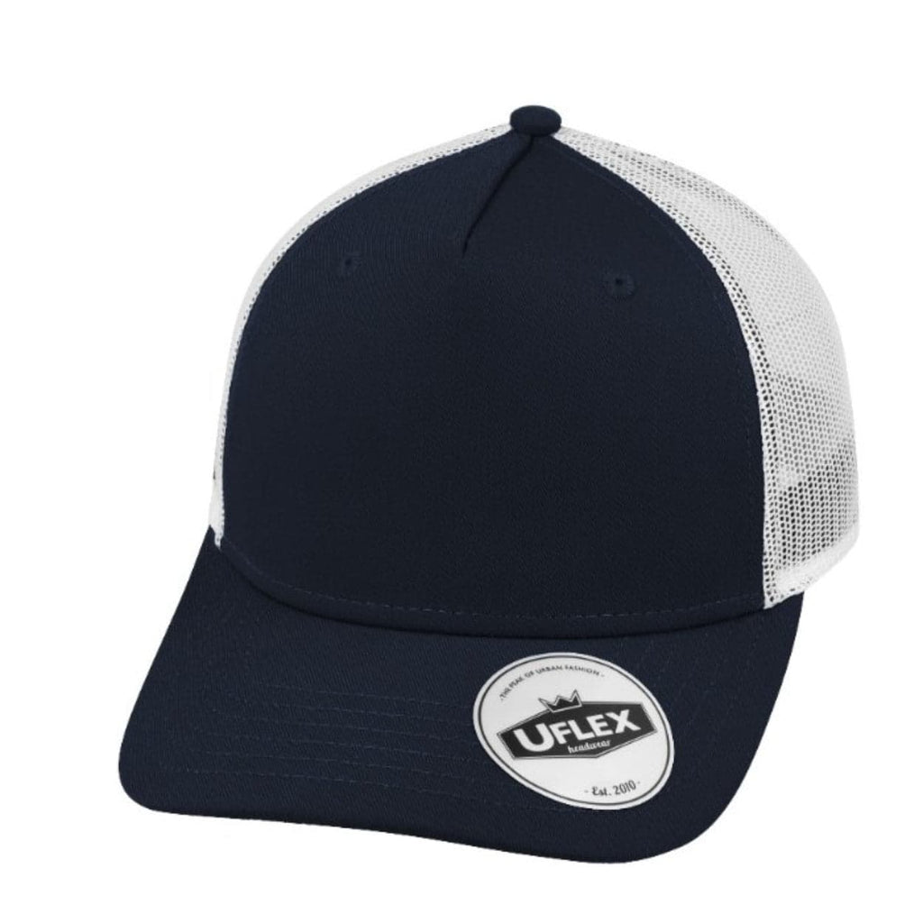 U20502R Uflex 5 Panel Recycled Trucker